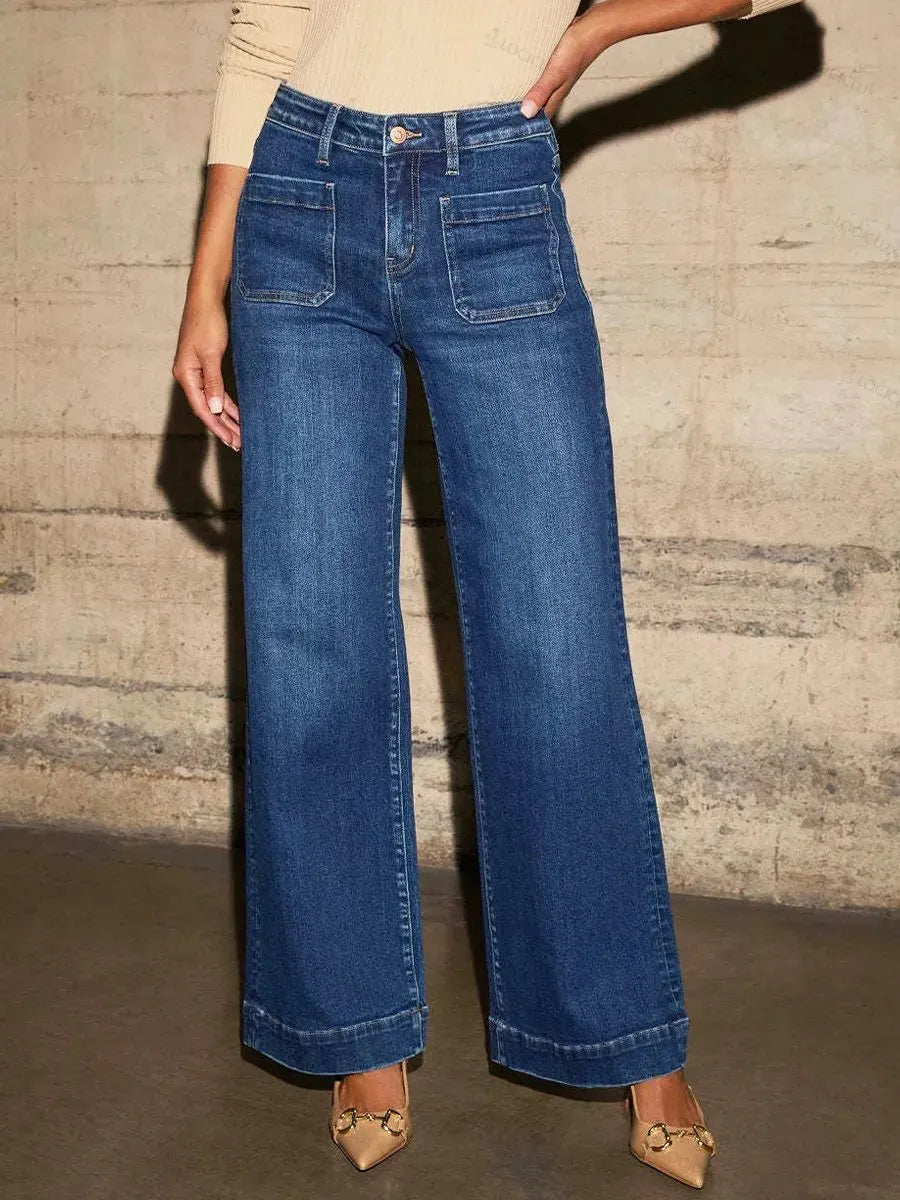 Women's Casual And Fashionable Cotton Denim Jeans