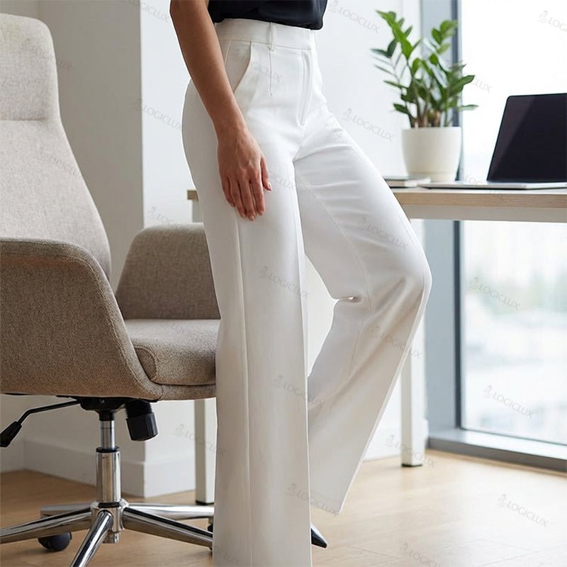 ElaraTM - High Waisted Wide Leg Suit Trousers