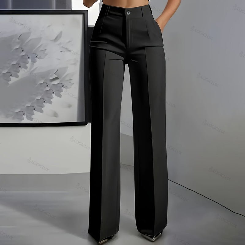 ElaraTM - High Waisted Wide Leg Suit Trousers