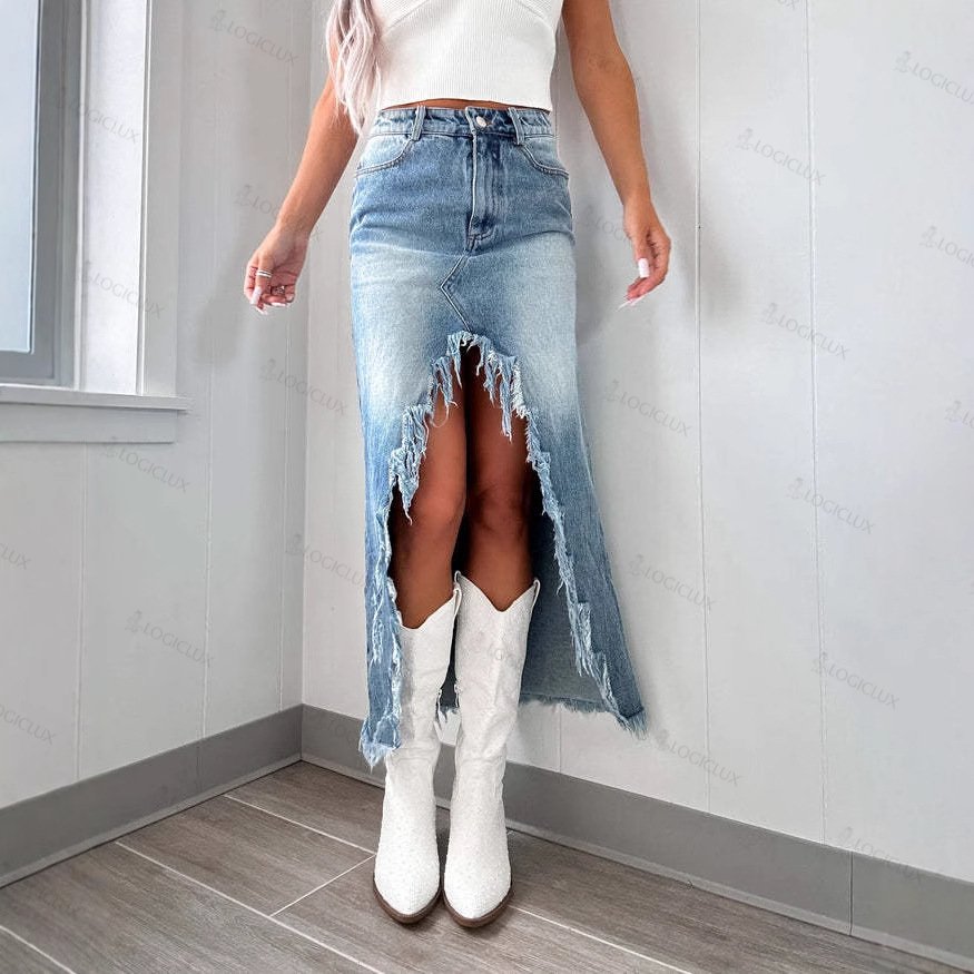The Denim Maxi Skirt