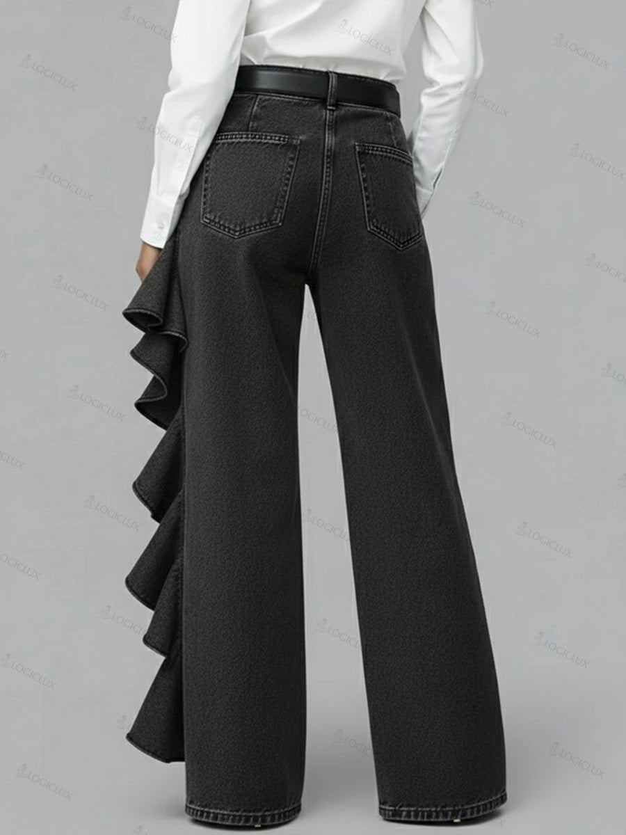 Stylish Ruffled Jeans