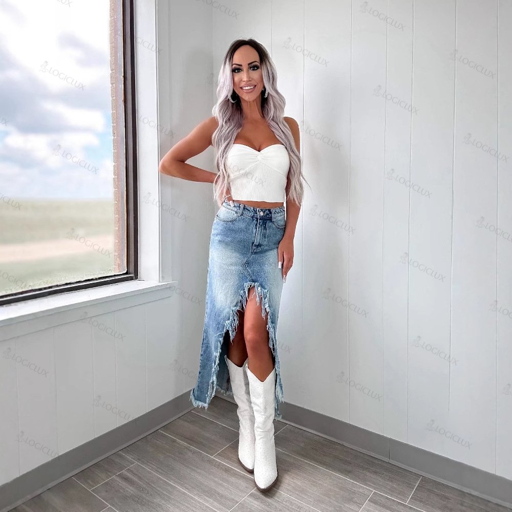 The Denim Maxi Skirt